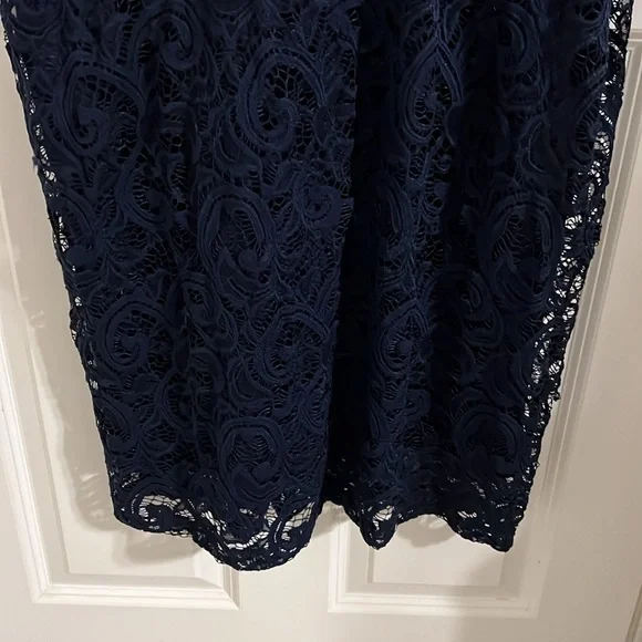Brand new navy blue dress with lace floral - Picture 4 of 8